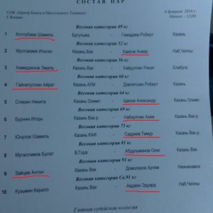 Итоги Чемпионата Татарстана 2016 года.